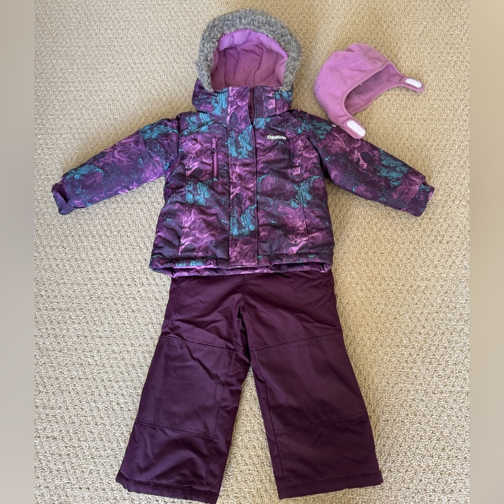 OshKosh B'gosh Purple and Teal Kids Jacket & Pants Set